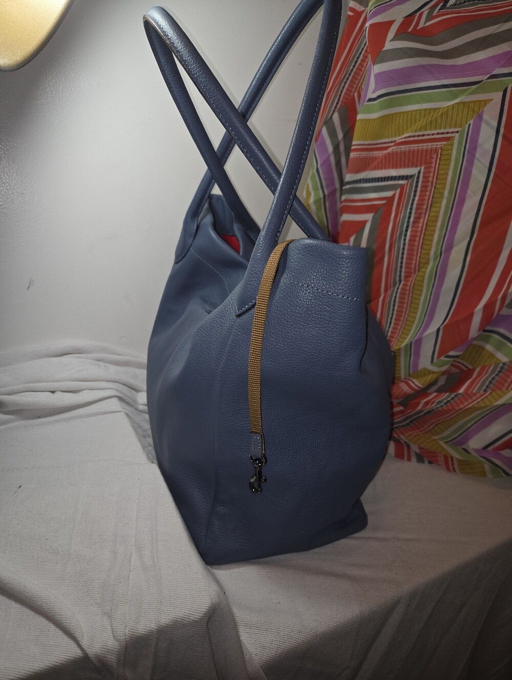 Dooney & Bourke Light Blue Hobo with Gold Hardware - Picture 8 of 11
